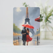 Carte De Remerciements Partez à la découverte de Paris (Debout devant)