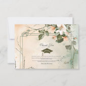 Carte De Remerciements Parti de graduation de Boho Wildflower (Devant)