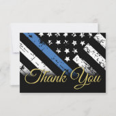 Carte De Remerciements Parti de retraite de l'agent d'application de la l (Devant)