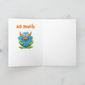 Carte De Remerciements Partie de monstre (Intérieur)