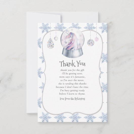 Carte De Remerciements Parties scintillant aquarelle Baby shower de Noël (Devant)