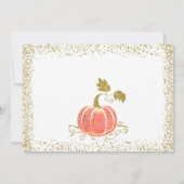 Carte De Remerciements Parties scintillant citrouille Thanksgiving Dîner  (Dos)