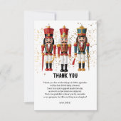 Carte De Remerciements Parties scintillant d'or Baby shower noir rouge et (Devant)