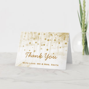 Carte De Remerciements Parties scintillant d'or Confetti Sparkles Dots Me