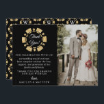 Carte De Remerciements Parties scintillant d'or Monogram Poker Chip Casin<br><div class="desc">Dites merci dans le style avec ces cartes de remerciement mariage moderne et très tendance. Le texte et la photo modèles sont faciles à personnaliser et votre famille et vos amis seront ravis de recevoir ces fabuleux remerciements.</div>