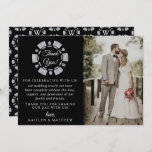 Carte De Remerciements Parties scintillant en argent Monogram Poker Chip<br><div class="desc">Dites merci dans le style avec ces cartes de remerciement mariage moderne et très tendance. Le texte et la photo modèles sont faciles à personnaliser et votre famille et vos amis seront ravis de recevoir ces fabuleux remerciements.</div>