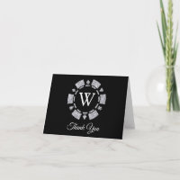 Parties scintillant en argent Monogram Poker Chip