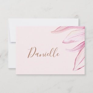 Carte De Remerciements Parties scintillant florale script brunch nuptiale