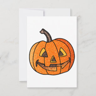 Carte De Remerciements Parties scintillant Jack O'Lantern