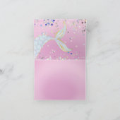 Carte De Remerciements Parties scintillant lunaire Plage de sirène sous l (Intérieur)