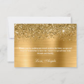 Carte De Remerciements Parties scintillant or et Ombre Foil (Dos)