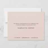 Carte De Remerciements Parties scintillant rose Gold (Dos)