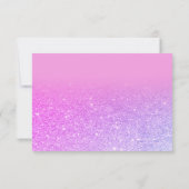 Carte De Remerciements parties scintillant rose violet sombre script bril (Dos)