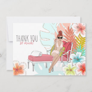 Carte De Remerciements Parties scintillant tropicale Bachelorette Party R