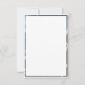 Carte De Remerciements Parties scintillant turquoise Blue Silver Faux (Dos)