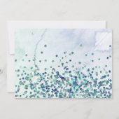 Carte De Remerciements Parties scintillant violet Baby shower de la queue (Dos)