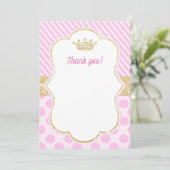 Carte De Remerciements Parties scintillantes roses d'or de notes de (Debout devant)