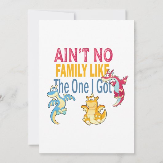 Carte De Remerciements Pas de famille comme celle que j'ai (Devant)