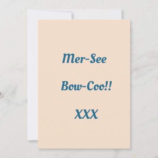 Carte De Remerciements Pas d'orthographe réelle ! (Devant)