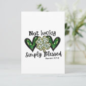 Carte De Remerciements Pas Lucky, Simplement Béni Lucky Charm St Patrick (Debout devant)