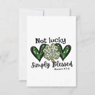 Carte De Remerciements Pas Lucky, Simplement Béni Lucky Charm St Patrick
