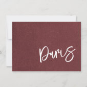 Carte De Remerciements Passeport Bourgogne Paris (Dos)