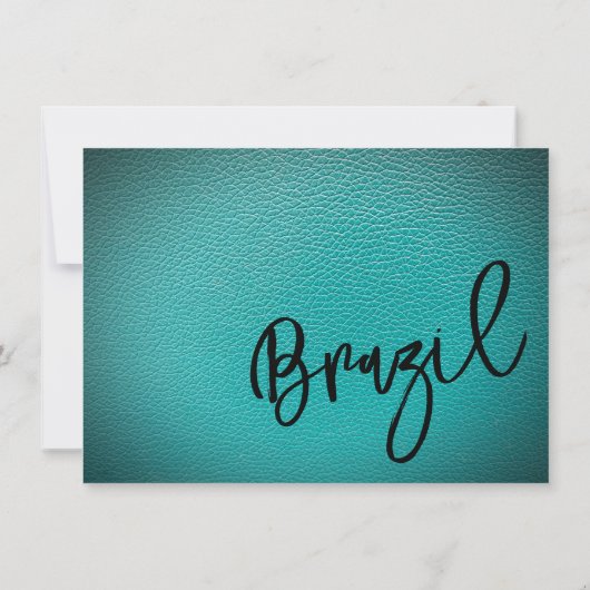 Carte De Remerciements Passeport brésilien sarcelle (Dos)