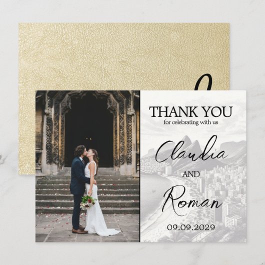 Carte De Remerciements Passeport de Champagne Brésil (Devant / Derrière)