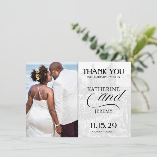 Carte De Remerciements Passeport de Cyan Mexique (Debout devant)