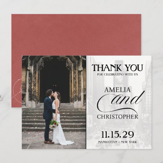 Carte De Remerciements Passeport de New York (Devant / Derrière)