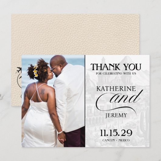 Carte De Remerciements Passeport d'Ivoire au Mexique (Devant / Derrière)