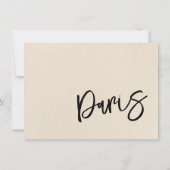 Carte De Remerciements Passeport d'Ivoire Paris (Dos)