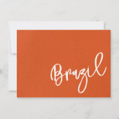 Carte De Remerciements Passeport d'Orange Brésil (Dos)