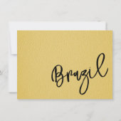 Carte De Remerciements Passeport du Brésil jaune (Dos)