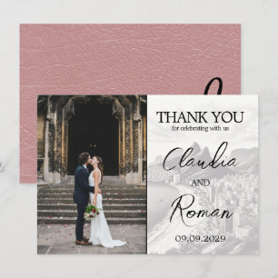 Carte De Remerciements Passeport du Brésil Rose Dusty