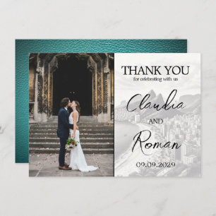 Carte De Remerciements Passeport du Brésil turquoise