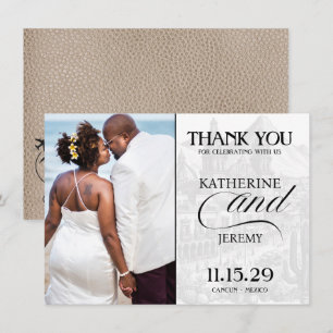 Carte De Remerciements Passeport du Mexique beige