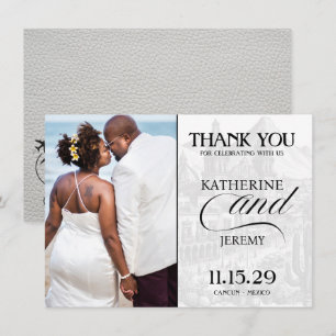 Carte De Remerciements Passeport du Mexique blanc