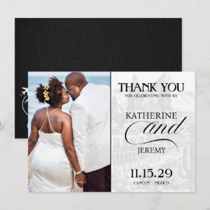 Carte De Remerciements Passeport du Mexique noir