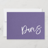 Carte De Remerciements Passeport Lilac Paris (Dos)