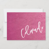 Carte de remerciements Passeport Magenta Colorado (Dos)