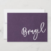 Carte De Remerciements Passeport Violet Brésil (Dos)