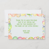 Carte De Remerciements Passez donc ! Bulles de savon anniversaire enfant (Devant)