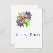 Carte De Remerciements Passion violette (Devant / Derrière)