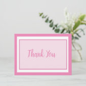 Carte De Remerciements Pastel Baby Rose (Debout devant)