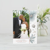 Carte De Remerciements Pastel Beach Enregistrer La Date (Debout devant)