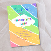 Carte De Remerciements Pastel coloré Arc-en-ciel Étincelle