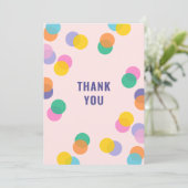 Carte De Remerciements Pastel Confetti Enfants (Debout devant)