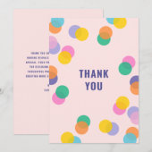 Carte De Remerciements Pastel Confetti Enfants (Devant / Derrière)