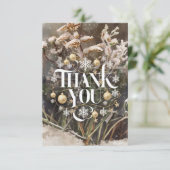 Carte De Remerciements Pastel Enchanted Hiver Joyeux Vacances (Debout devant)